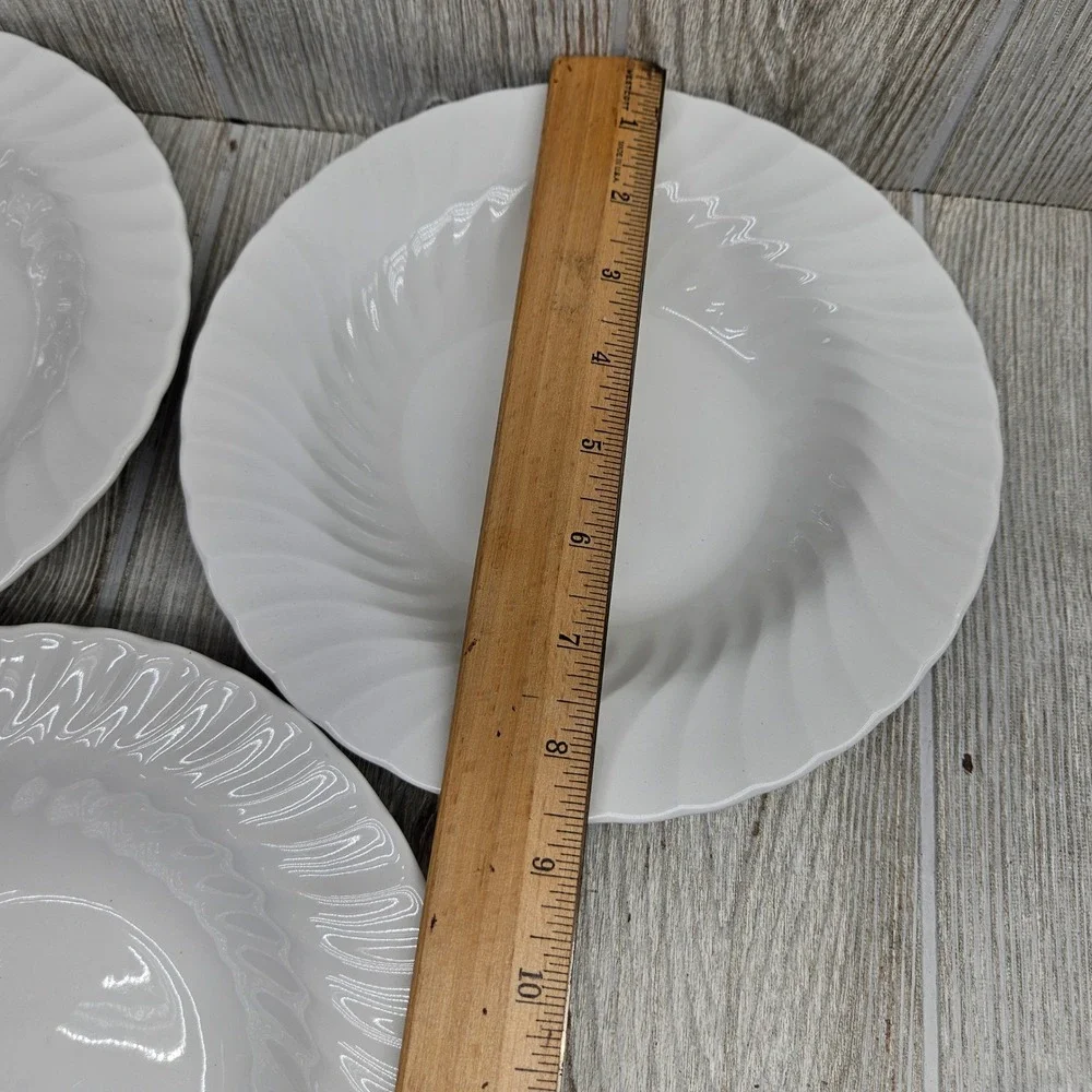 Johnson Brothers Regency White Ironstone RIm Soup Pasta Bowls Set of 3 England